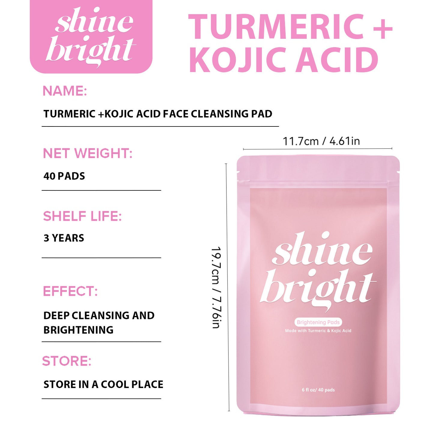 GlowPrep™ Turmeric-Kojic Sheet 40 Pads