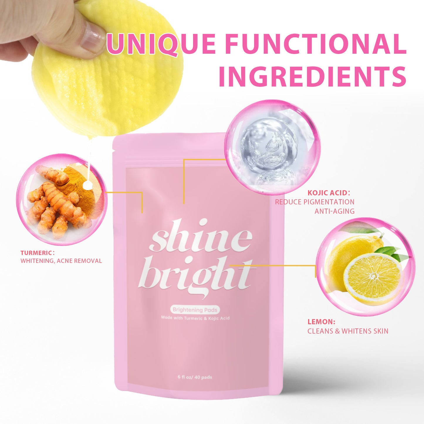 GlowPrep™ Turmeric-Kojic Sheet 40 Pads