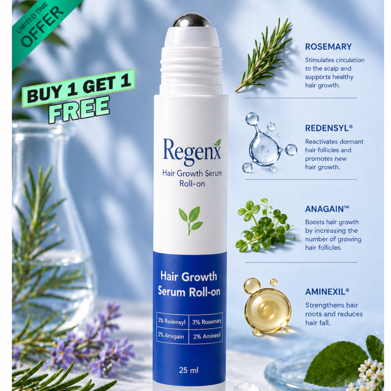 Regenx™ | Hair Growth Serum Roll-on